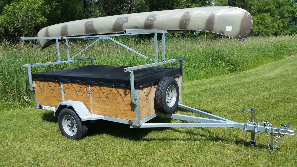 4 place canoe trailer or kayak trailer with 17ft canoe