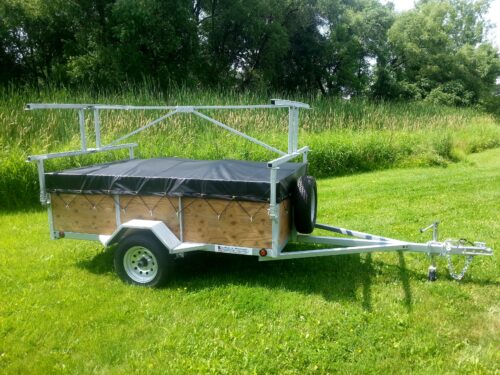 4 place 5×8 with 24″ sides canoe/kayak trailer – remackel