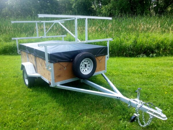 4 Place canoe trailer 5c8 with 24″ sides – Remackel Trailers